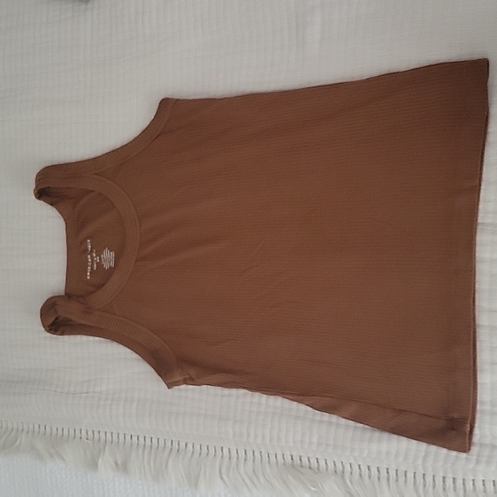 AEO Brown Ribbed Tank